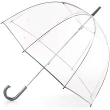 Women's see throught dome shape transparent plastic clear bubble umbrella